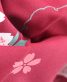 卒業式袴単品レンタル[プリント]エンジに桜[身長151-155cm]No.526